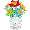 Colorful Crystal Flower Figurine