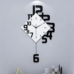 YIJIDECOR Large Decorative Wall Clock with Pendulum