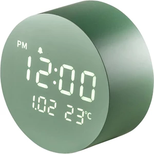 FLT Moonfall Wood Interior LED Desk Clock - Khaki