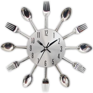 Timelike Kitchen Wall Clock - 3D Cutlery Design