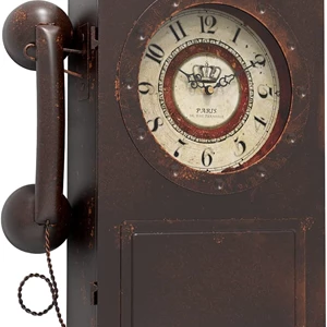 Abdurey Retro Old Telephone Wall Clock with Hidden Safe