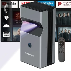Powerology 4K UHD Short Throw Projector for Home Theater & Gaming