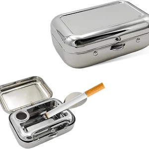 SHMZK Mini Portable Ashtray - Stylish Metal Pocket Design