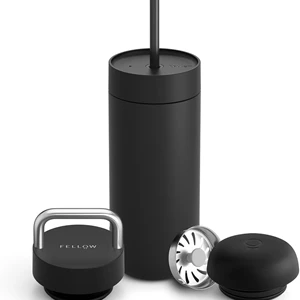 FELLOW Carter Thermal Mug Set with 3 Caps, Matte Black