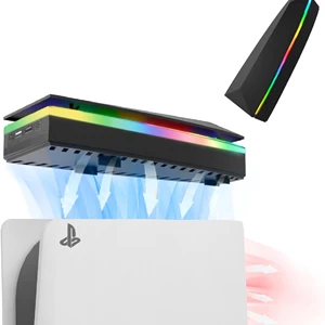 CENXI PS5 Cooling Fan with RGB Lights, Low Noise