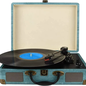 Masroo Vinyl Record Player Turntable with Bluetooth