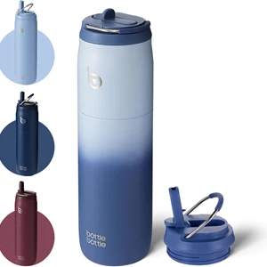 BOTTLE BOTTLE Stainless Steel Water Bottle with Straw and Lid, 32oz