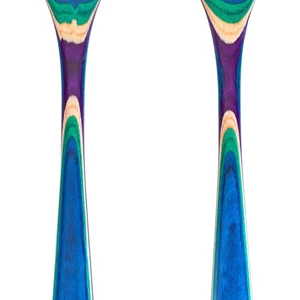 Totally Bamboo Baltique Mumbai Collection Wooden Salad Serving Utensil Set, 11-3/4" Long