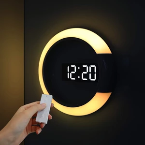 Mooas Mood Light LED Digital Wall Clock with Remote
