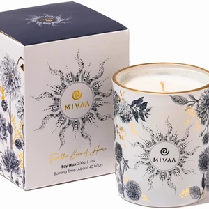 Mivaa Soy Wax Scented Candle Gift Set – Eucalyptus and Lemongrass