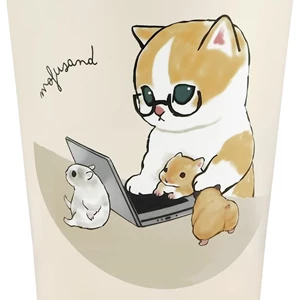 Mofusand 2-Way Vacuum Tumbler, Stainless Steel with Cute Cat Design