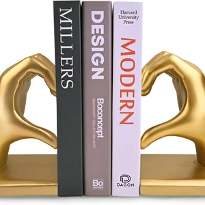 Gold Decorative Bookends for Shelves