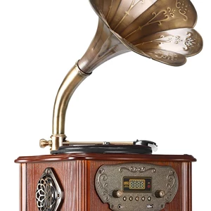 LuguLake Bluetooth Phonograph Record Player Turntable