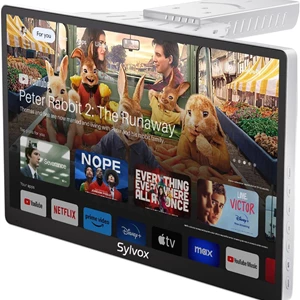 SYLVOX 15.6 inch Smart Kitchen TV with Flip Down Design