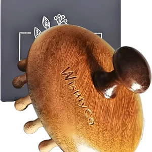 WisBtyCo Wooden Scalp Massage Comb - Sandwood Hair Massager