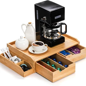 SOUJOY Bamboo Coffee Pod Organizer