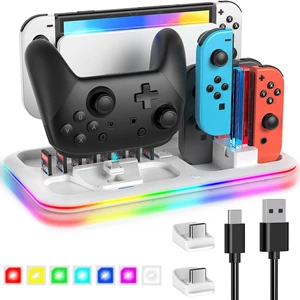RGB Switch Controller Charger Dock Station for Nintendo Switch & OLED Model