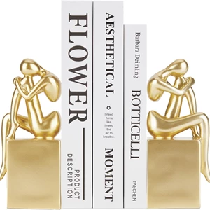 Xmeden Book Ends, Gold Girl Thinker Design