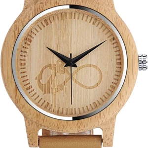 Unendlich U Infinity Bamboo Wooden Quartz Watch
