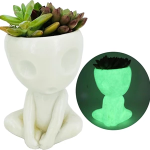 Qingo Glow in the Dark Alien Succulent Pots