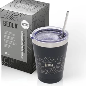 BEOLA 350ml Thermolab Insulated Tumbler - Mountain Black