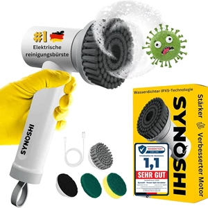 SYNOSHI Electric Power Spin Scrubber with 3 Rotating Heads