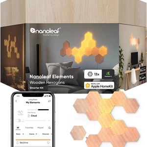 Nanoleaf Elements Wood Look Smart Wall Lights