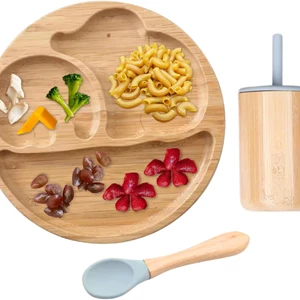 KESTRELIO 3-Piece Baby Feeding Set - Elephant Design