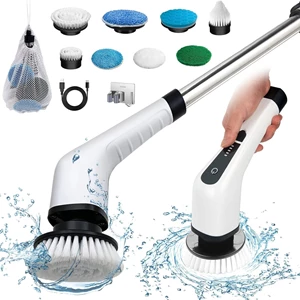 Electric Spin Scrubber with Adjustable Handle