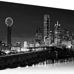 Dallas Skyline Canvas Wall Art 60x30 inches