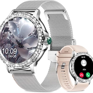 Efolen Smart Watches for Women with Diamonds, 1.3'' Bluetooth Smartwatch