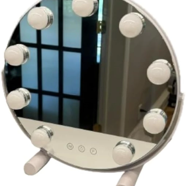 Hollywood LED Round Makeup Decorative Mirror