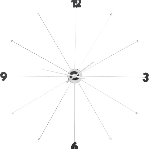 Kare Design Large Chrome Umbrella Wall Clock