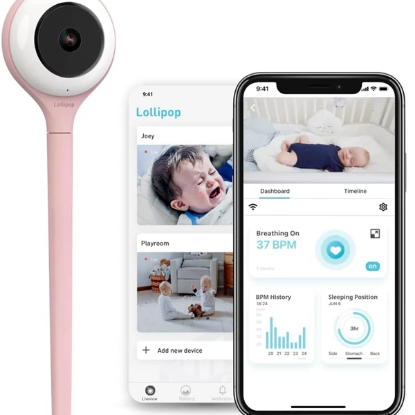 Lollipop Baby Monitor with True Crying Detection