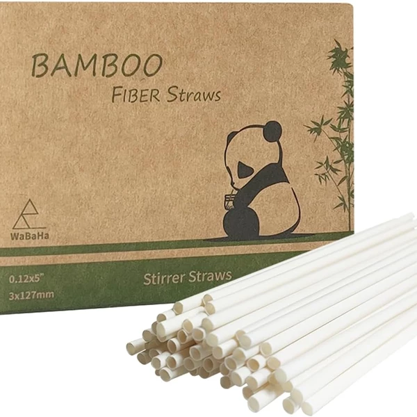 1000Pcs Short Bamboo Cocktail Straws, 5-Inch Biodegradable