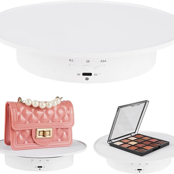 Azonee 360° Electric Rotating Turntable with Velvet Top