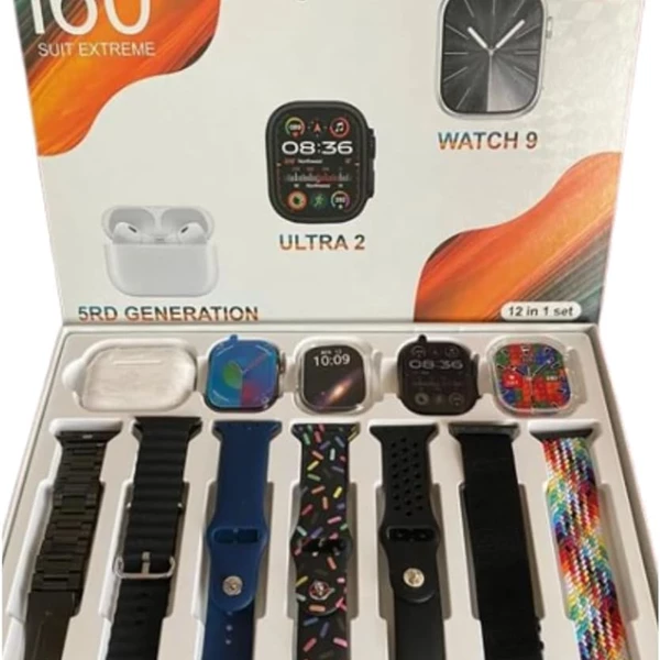 Smart Watch & Earphones, 5th Generation I60-Suit Extreme Ultra 2 (Grey)
