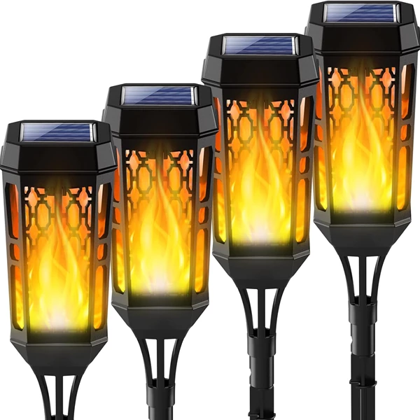 Solar Torch Flame Lights with Flickering Flame