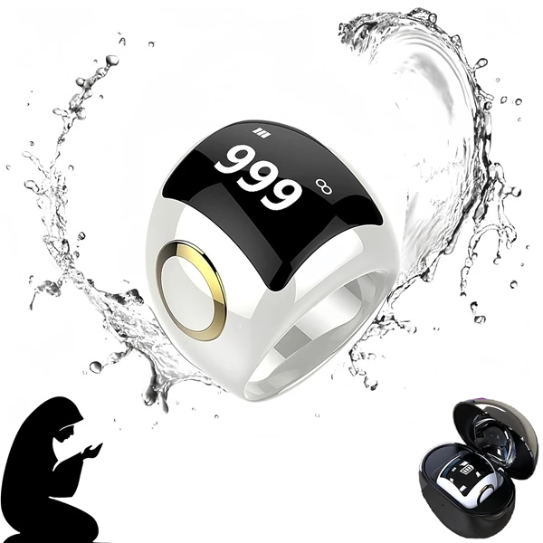 Tasbih Zikr Smart Ring with OLED Display