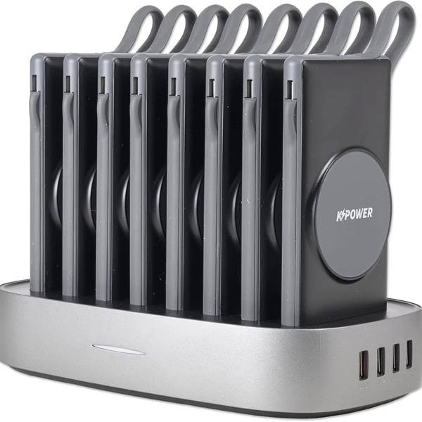 K Power 8-in-1 Wireless Power Bank Station