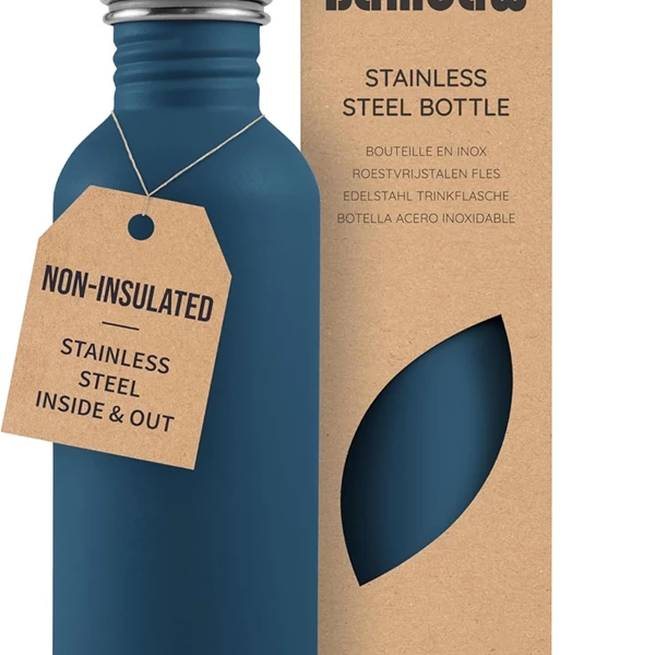Bambaw Stainless Steel 750ml Blue Non-Insulated Water Bottle