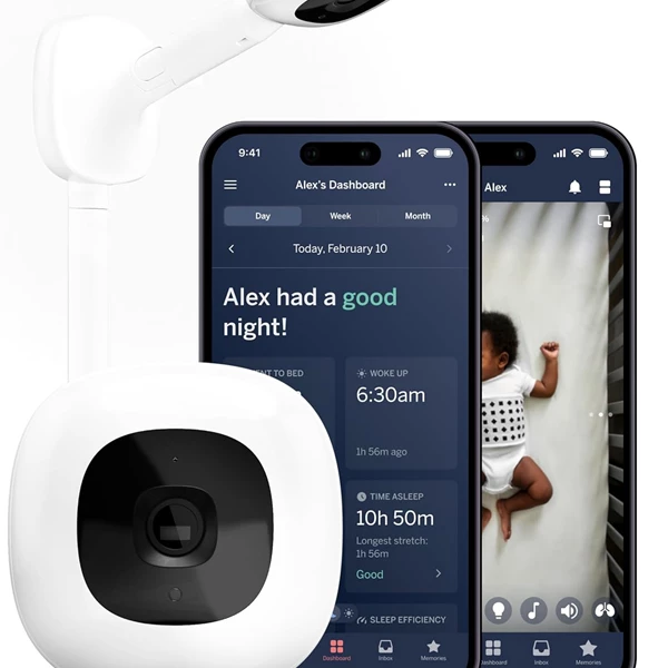 Nanit Pro Smart Baby Monitor & Wall Mount – Sleep Coach & Motion Tracker