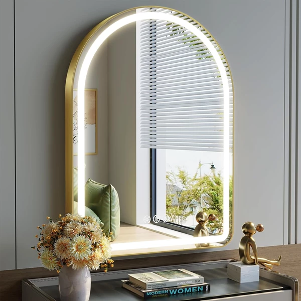 Wiserset LED Bathroom Arched Mirror with Lights