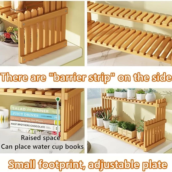 Cozy Nest 2-Tier Bamboo Plant Stand Shelf